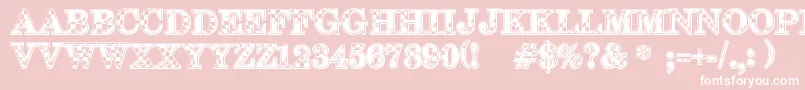 123Go-Schriftart – Weiße Schriften auf rosa Hintergrund