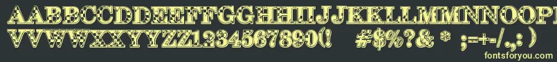 123Go Font – Yellow Fonts on Black Background