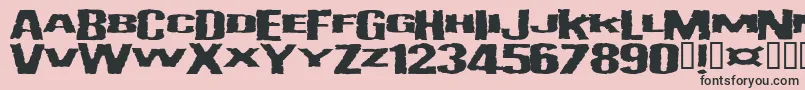 Vulgar Font – Black Fonts on Pink Background