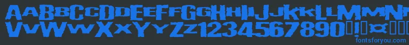 Vulgar Font – Blue Fonts on Black Background