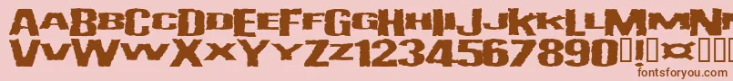 Vulgar Font – Brown Fonts on Pink Background