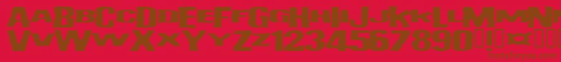 Vulgar Font – Brown Fonts on Red Background