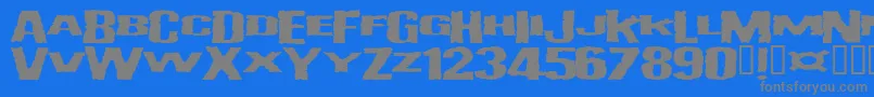 Vulgar Font – Gray Fonts on Blue Background