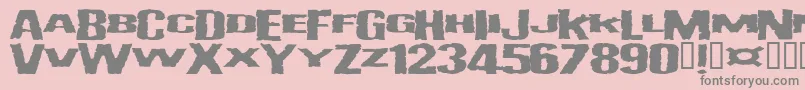 Vulgar Font – Gray Fonts on Pink Background