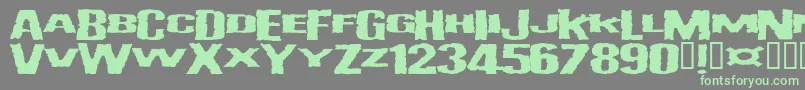 フォントVulgar – 灰色の背景に緑のフォント