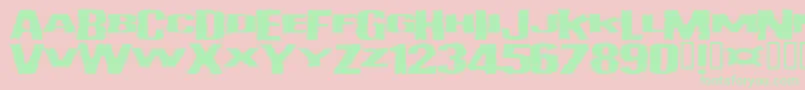 Vulgar Font – Green Fonts on Pink Background
