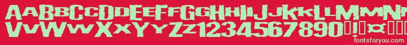 Vulgar Font – Green Fonts on Red Background
