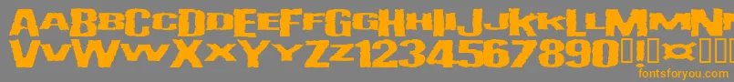Vulgar Font – Orange Fonts on Gray Background