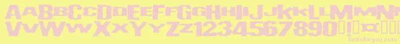 Vulgar Font – Pink Fonts on Yellow Background