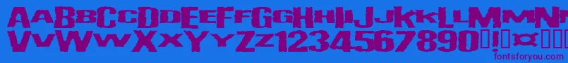 Vulgar Font – Purple Fonts on Blue Background