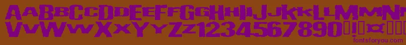 Vulgar Font – Purple Fonts on Brown Background