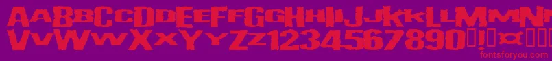 Vulgar Font – Red Fonts on Purple Background