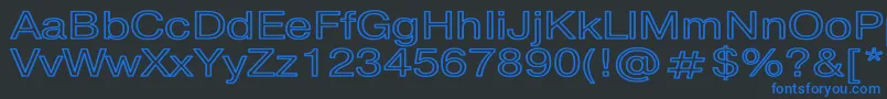 PragmaticaHwBold Font – Blue Fonts on Black Background