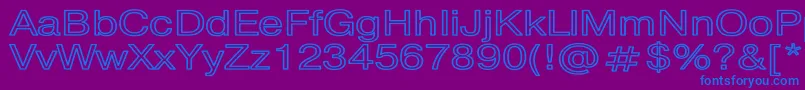 PragmaticaHwBold-Schriftart – Blaue Schriften auf violettem Hintergrund