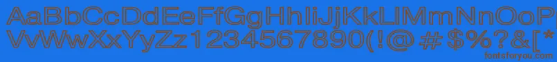 PragmaticaHwBold Font – Brown Fonts on Blue Background