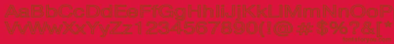 PragmaticaHwBold-Schriftart – Braune Schriften auf rotem Hintergrund