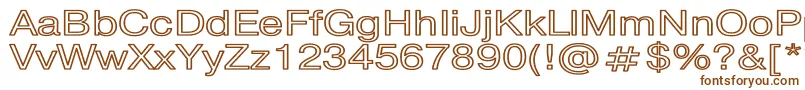 フォントPragmaticaHwBold – 白い背景に茶色のフォント