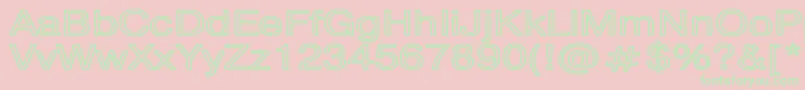フォントPragmaticaHwBold – ピンクの背景に緑の文字