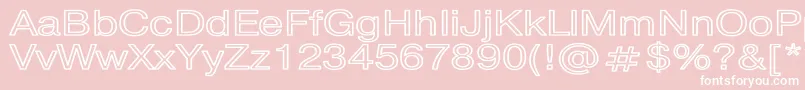 PragmaticaHwBold-Schriftart – Weiße Schriften auf rosa Hintergrund