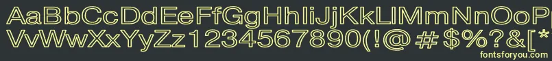 PragmaticaHwBold-Schriftart – Gelbe Schriften auf schwarzem Hintergrund