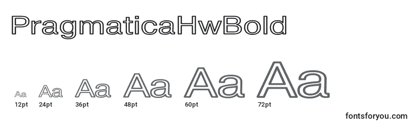 PragmaticaHwBold Font Sizes