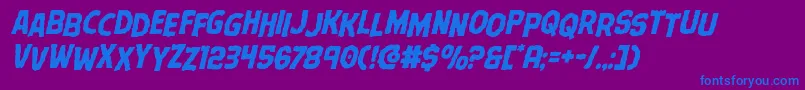 Terrorbabblestagital Font – Blue Fonts on Purple Background