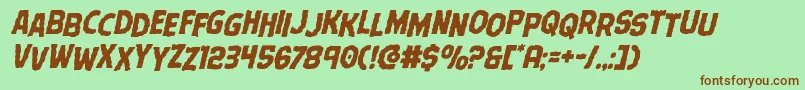 Terrorbabblestagital Font – Brown Fonts on Green Background