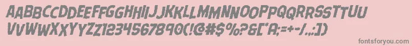 Terrorbabblestagital Font – Gray Fonts on Pink Background