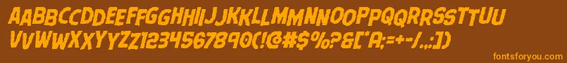 Terrorbabblestagital Font – Orange Fonts on Brown Background