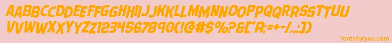 Terrorbabblestagital Font – Orange Fonts on Pink Background