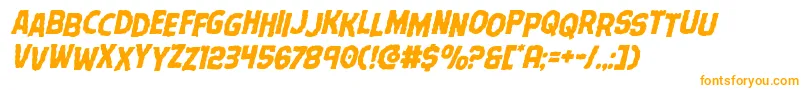 Terrorbabblestagital-Schriftart – Orangefarbene Schriften