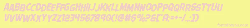 Terrorbabblestagital Font – Pink Fonts on Yellow Background