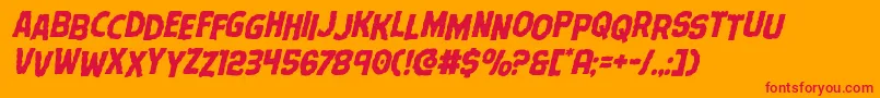 Terrorbabblestagital Font – Red Fonts on Orange Background