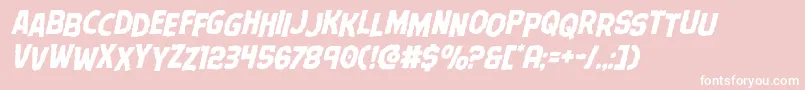 Terrorbabblestagital Font – White Fonts on Pink Background