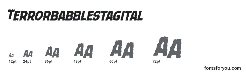 Terrorbabblestagital Font Sizes