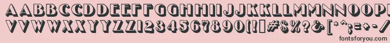 フォントUncleBobMfShadow – ピンクの背景に黒い文字