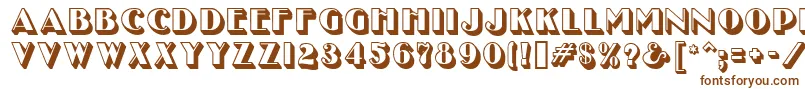UncleBobMfShadow-fontti – ruskeat fontit valkoisella taustalla