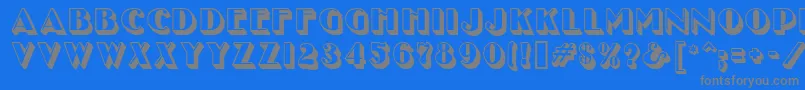 UncleBobMfShadow Font – Gray Fonts on Blue Background