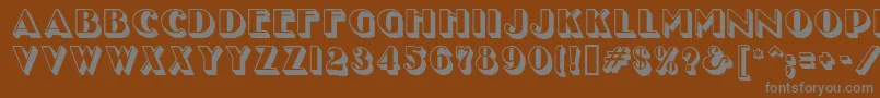 フォントUncleBobMfShadow – 茶色の背景に灰色の文字