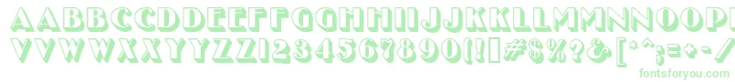 UncleBobMfShadow Font – Green Fonts on White Background