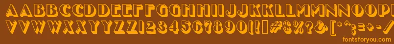 UncleBobMfShadow Font – Orange Fonts on Brown Background
