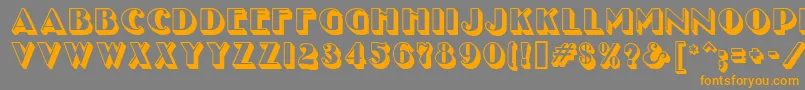 UncleBobMfShadow Font – Orange Fonts on Gray Background