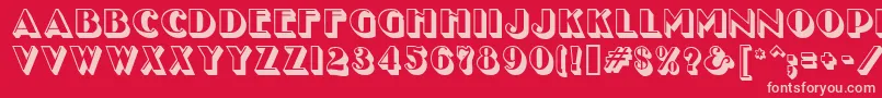 UncleBobMfShadow Font – Pink Fonts on Red Background