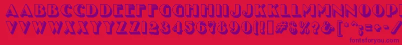 フォントUncleBobMfShadow – 赤い背景に紫のフォント