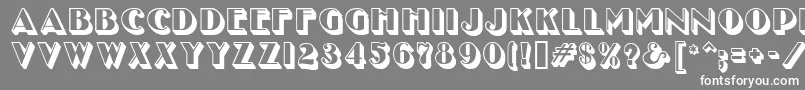 UncleBobMfShadow Font – White Fonts on Gray Background
