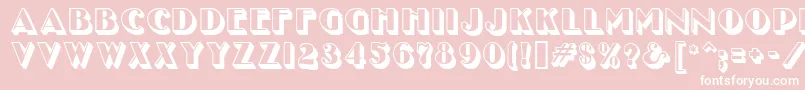 Czcionka UncleBobMfShadow – białe czcionki na różowym tle