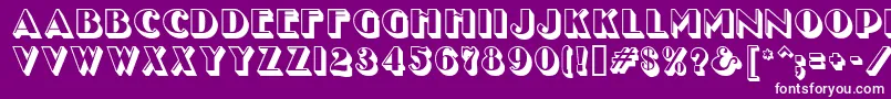 Шрифт UncleBobMfShadow – белые шрифты на фиолетовом фоне