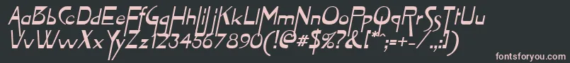 ZymeOblique Font – Pink Fonts on Black Background