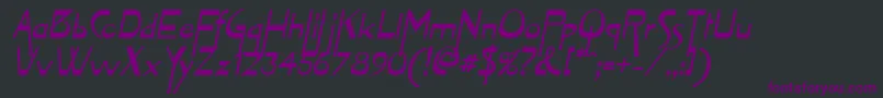 ZymeOblique Font – Purple Fonts on Black Background