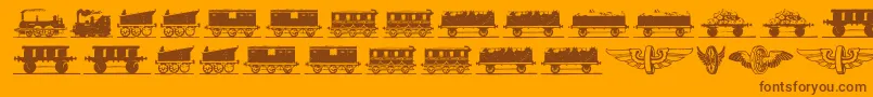 Más sobre la fuente Eisenbahn fuente Eisenbahn – Fuentes Marrones Sobre Fondo Naranja